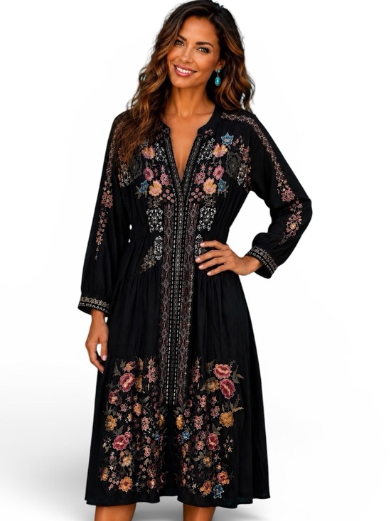 Johnny Was Dresses & Skirts - Johnny Was BIYA extremely heavily embroidered FAIRLIE DRESS NWT